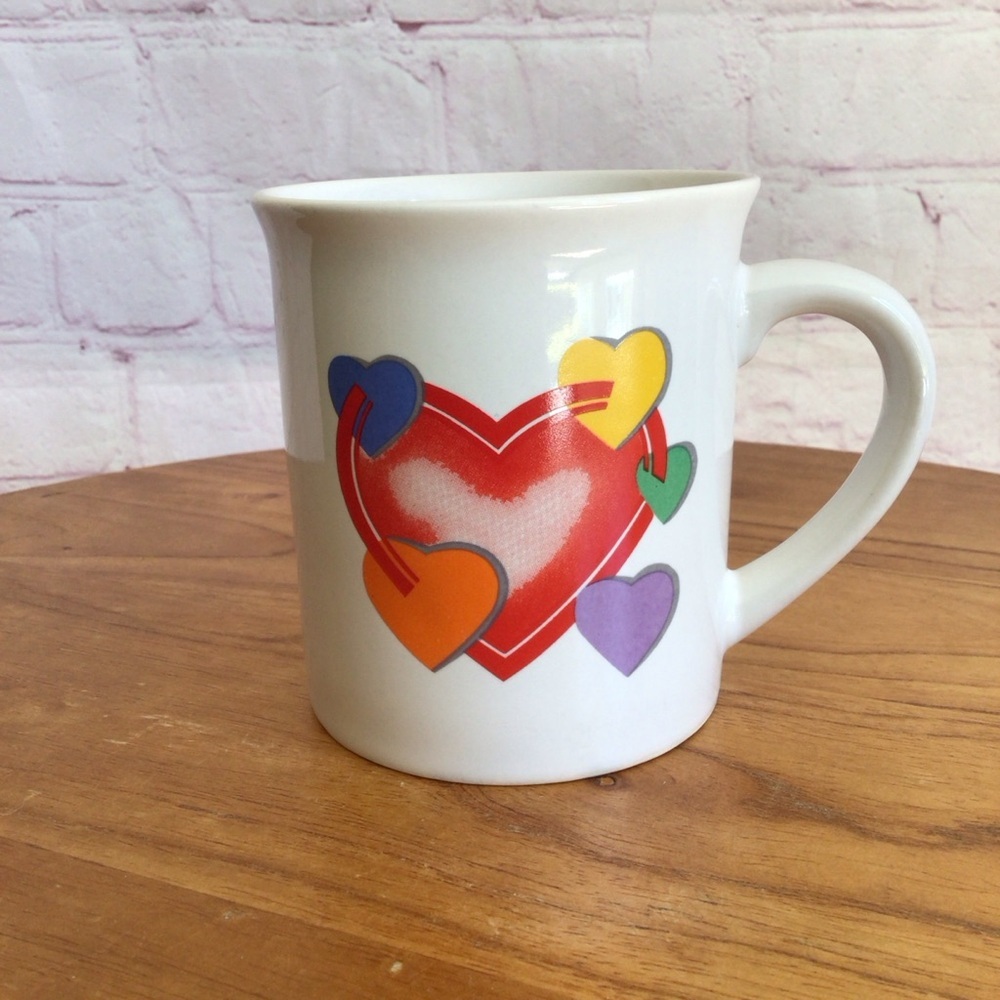 Colorful Rainbow Hearts Pride Ceramic Mug
